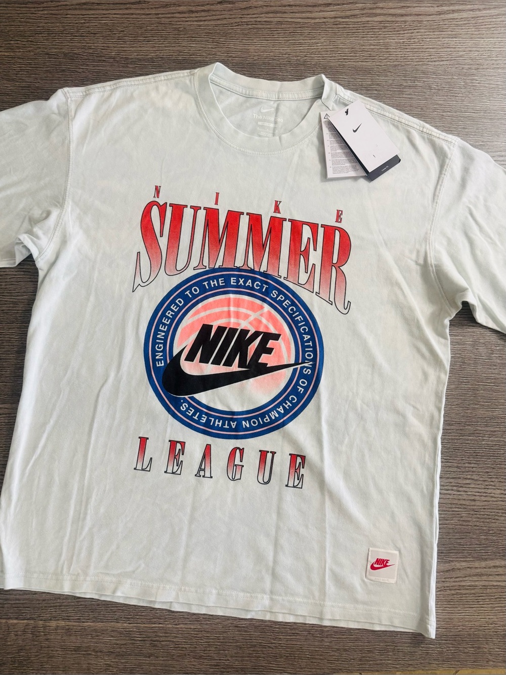 Nike Men's Max90 Basketball T-Shirt Size M Loose Fit Tee Photon Dust